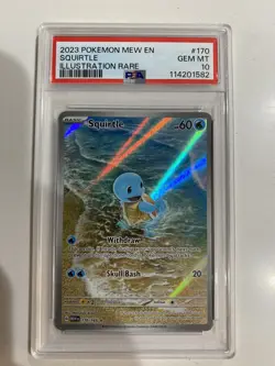 2023 POKEMON MEW EN-151 ILLUSTRATION RARE #170 SQUIRTLE PSA 10 - Image 2
