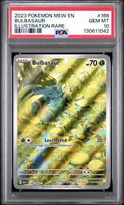 Pokemon Bulbasaur 166/165 Illustration Rare 151 #166 GEM MINT PSA 10 - Image 1