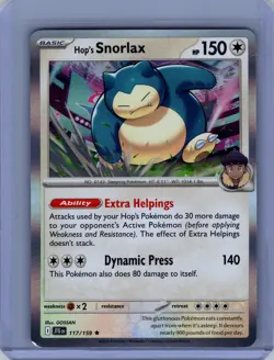 Pokemon SV09: Journey Together #117/159 Hop's Snorlax Near Mint or Better - Image 1