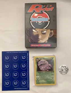 Pokemon Team Rocket Bundle - Vintage WOTC Theme Decks + Tin - Figures + More - Image 5
