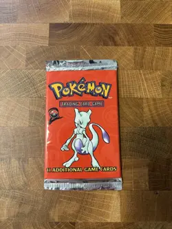 Pokemon Base set booster pack / Blister pack Mew Two 1998 nintendo sealed - Image 1