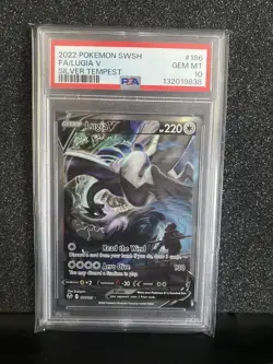 Pokemon 2022 Lugia V 186/195 Alt Art Silver Tempest GEM MINT PSA 10 - Image 1