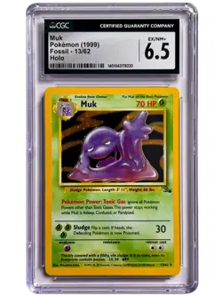 Muk 13/62 Holo CGC 6.5 1st Edition Fossil Pokemon 1999 - Image 1