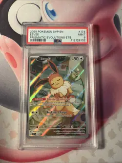2025 POKEMON SVP EN-SV BLACK STAR PROMO #173 EEVEE PSA 9 - Image 1
