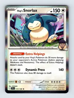 Hop's Snorlax - Journey Together 117/159 - Holo Rare - NM - Pokemon TCG - Image 1
