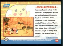 Looks Like Trouble. 44 TOPPS Pikachu's Vacation Blue Logo LIGHTLY PLAYED HOLO!!! - Image 2