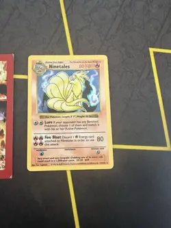 Pokemon TCG Ninetales Base Set 12/102 Holo Shadowless Holo Rare 155💎NM💎 - Image 1