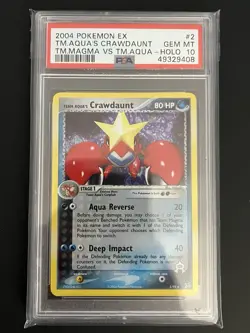 PSA 10 Pokemon Team Aqua’s Crawdaunt 2/95 Holo Ex Team Magma Vs. Aqua Pop 31! - Image 1