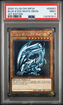 2024 YU-GI-OH! MP24-25TH ANV TIN: DUELING MIRRORS BLUE-EYES WHITE DRAGON PSA 9 - Image 1