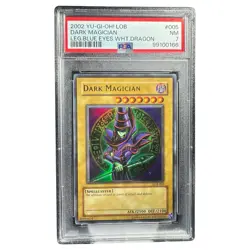 2002 Yu-Gi-Oh LOB Dark Magician PSA 7 NM Legend Blue Eyes White Dragon - Image 1