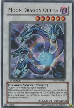 Yugioh Moon Dragon Quilla ABPF-EN043 Ultra Rare NM - Image 1