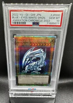2022 Yu-Gi-Oh! Animation Chronicle JP000 Blue-Eyes White Dragon Prismatic PSA 10 - Image 1