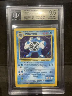 Carta Card Pokemon Poliwrath Set Base Unlimited Ita BGS 9,5 Gem Mint 13/102 - Image 2