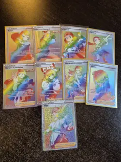 Pokemon Rainbow Rare Holo Full Art Trainers Card Lot Tcg - Image 1