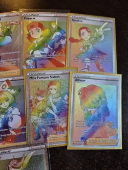 Pokemon Rainbow Rare Holo Full Art Trainers Card Lot Tcg - Image 3
