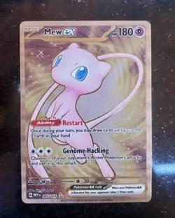 Pokemon TCG Mew EX Metal Gold NM 205/165 Scarlet & Violet 151 Promo Card - Image 1