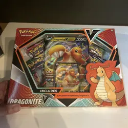 Pokemon TCG Dragonite V Box Includes 1 Foil Promo Card and 4 booster packs - Image 1