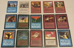 MTG Lot of 15 OLD & VINTAGE Cards. ALPHA, BETA & UNLIMITED! - Image 1