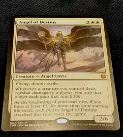 MTG Angel of Destiny Zendikar Rising Mythic Card 002/280, Regular Card - Image 1