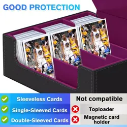 MTG Trading Card Storage Box - Holds 1800+ Cards, PU Leather Deck Case with Magn - Image 5