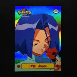 topps Pokemon TV Animation Series 1 Rainbow Holo Foil TV10 James Puzzle Card - Image 1