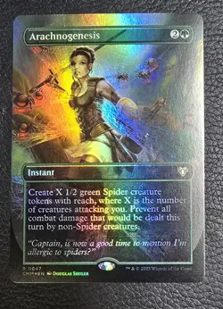 Arachnogenesis (Borderless) Commander Masters Foil MTG NM Magic Card - Image 1