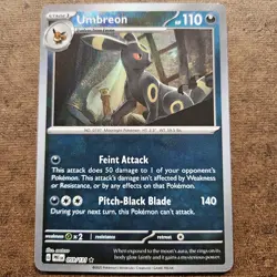 Pokemon Umbreon TCG Prismatic Evolutions Master Ball Reverse Holo Card 059/131 - Image 1