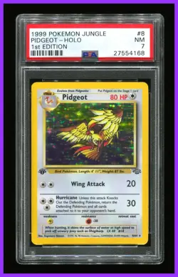 Pidgeot - 8/64 - Jungle Set - 1st Edition Holo - PSA 7 - Pokemon Card - Image 1