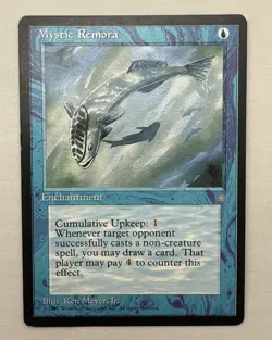 Mystic Remora x1 MTG Ice Age 1x Magic Good Heavy Play HP - Image 1