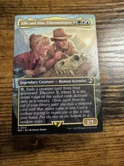 MTG Magic The Gathering Ellie and Alan Paleontologists Borderless Rare! - Image 1