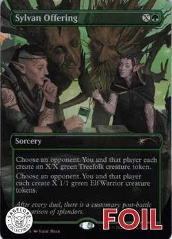 MTG Sylvan Offering (Rainbow) (1309) | NM Foil | Secret Lair {SLD} - Image 1