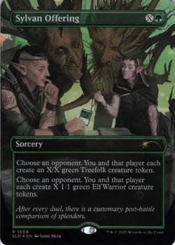 MTG Sylvan Offering (Rainbow) (1309) | NM Foil | Secret Lair {SLD} - Image 2