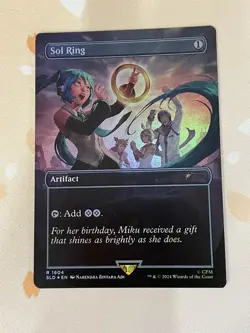 Magic The Gathering, Hatsune Miku, Sol Ring, ENG, VLP/NM, Foil - Image 1