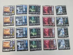 MTG Complete Zendikar Rising Uncommon Common Full Art Basic Lands set x4 Magic - Image 2