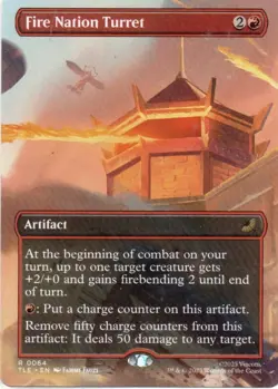 MTG: Avatar: Eternal-Legal: Borderless Fire Nation Turret: LP Condition - Image 1