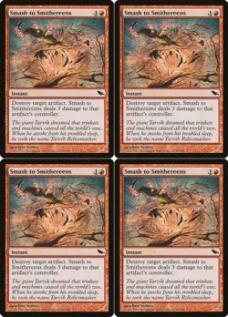 Smash to Smithereens X4 Shadowmoor MTG Magic the Gathering Excellent 2Fire Games - Image 1