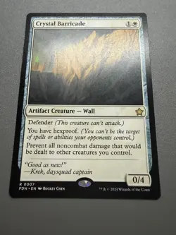 MTG Crystal Barricade FDN R 0007 NM Regular (small Dents Read Description) - Image 1