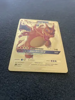 Charizard GX HP250 Gold Metal Pokemon Card-Collectible Gift Display!COOL - Image 4