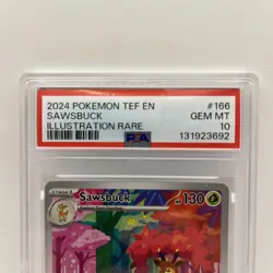 Sawsbuck 166/162 Pokemon TCG S&V Temporal Forces Illustration Rare PSA 10 - Image 2