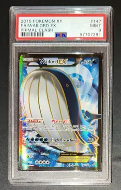 POKEMON PSA 9 WAILORD EX FULL ART 147/160 PRIMAL CLASH XY ENGLISH 2015! - Image 1