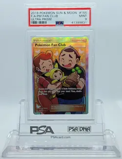 POKEMON ULTRA PRISM POKEMON FAN CLUB #155 FULL ART HOLO PSA 9 MINT #41399831 - Image 2