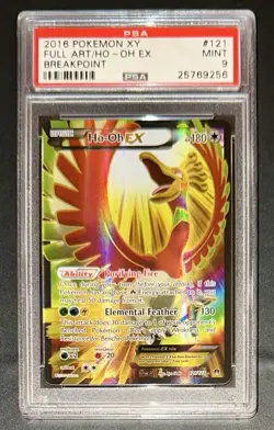POKEMON PSA 9 HO-OH EX FULL ART 121/122 BREAKPOINT XY ENGLISH 2016! - Image 1