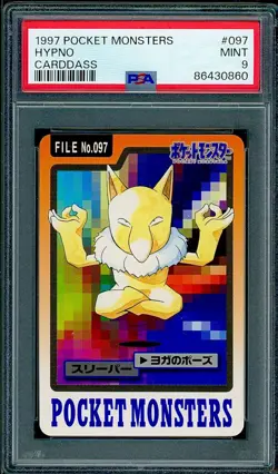 PSA 9 Hypno No 097 Japanese Carddass Pokemon - Image 1