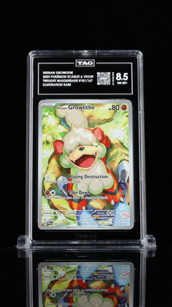 Hisuian Growlithe 181/167 Illustration Rare Pokemon TAG NM MT+ 8.5 - Image 1
