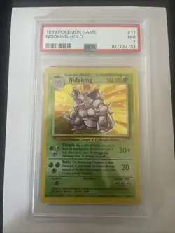 Nidoking 11/102 1999 Pokemon Base Set Holo Rare PSA 7 Near Mint - Image 1