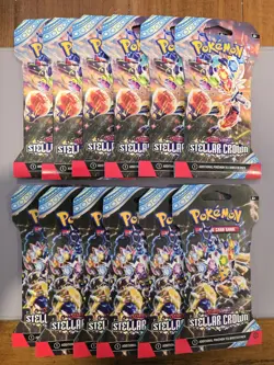 Pokemon Stellar Crown Sleeved Booster Packs X12 - Image 1