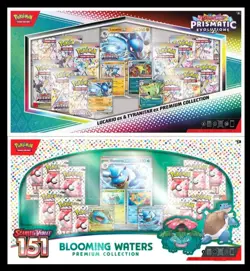 Pokemon 151 Sealed Blooming Waters, Lucario Ex & Tyranitar Collection Premium - Image 1