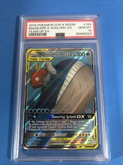 Pokemon Magikarp Wailord GX 160/181 Team Up Full Art PSA 10 - Image 3