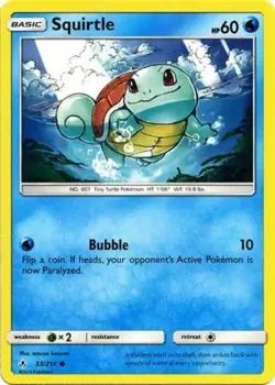 x4 Squirtle - 33/214 - Common Pokemon SM10 Unbroken Bonds M/NM English - Image 1