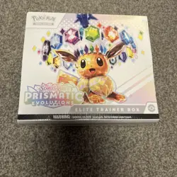 Pokemon TCG Prismatic Evolutions Elite Trainer Box ETB Sealed # 1 with tear - Image 1